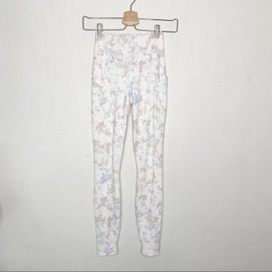 Fabletics Pure Luxe White Floral Leggings with Pockets Size XS